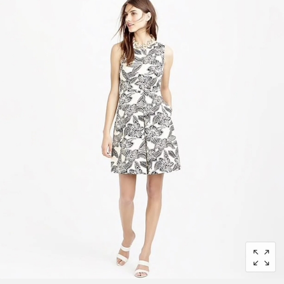 J CREW BOLD FLORAL CROSS-BACK DRESS 4 - Picture 2 of 10